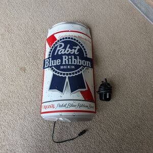 Super Rare Pabst Blue Ribbon Tin And LED Bar Sign